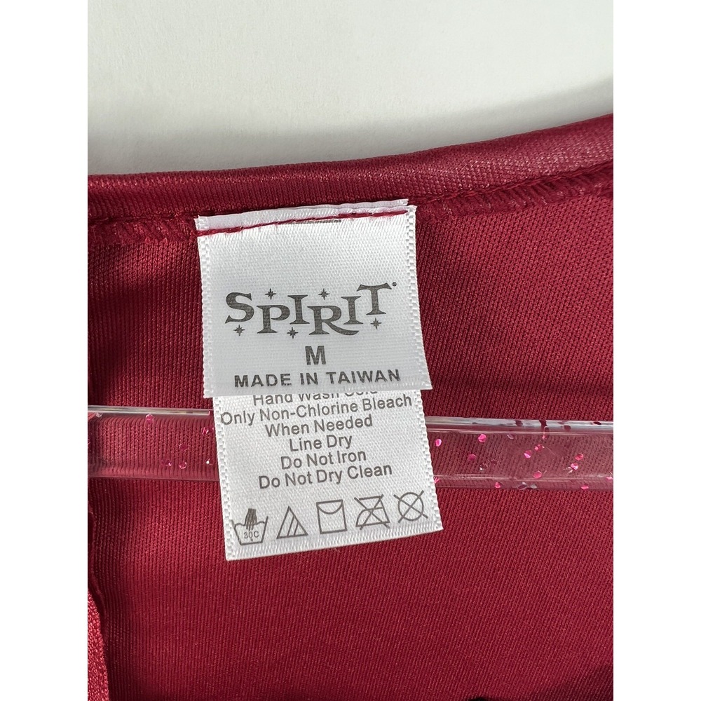 Spirit Halloween Beer Maiden‎ Costume Adult M Red Black Lace Trim Full Zip Back - Picture 2 of 9